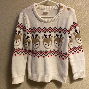 EUC 5T Cream Colored Holiday Sweater